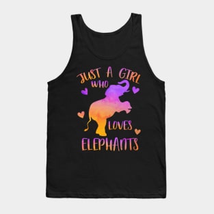 Just a girl who loves elephants Tank Top